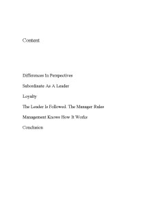 Leadership and Management - Pagina 1