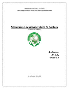 Mecanisme de Patogenitate la Bacterii - Pagina 1