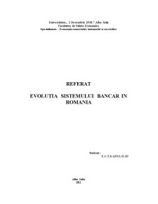 Evoluția sistemului bancar în România - Pagina 1