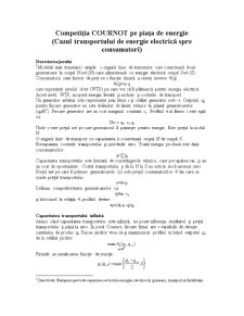 Competiția cournot pe piața de energie - cazul transportului de energie electrică spre consumatori - Pagina 1