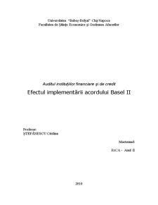 Efectul Implementării Acordului Basel II - Pagina 1
