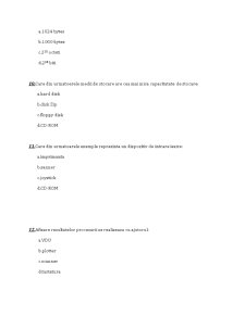 Teste arhitectura sistemelor de calcul - Pagina 3