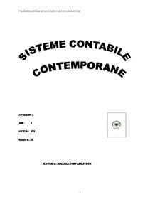 Sisteme Contabile Contemporane - Pagina 1