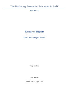 Research Report - Xbox 360, Project Natal - Pagina 1