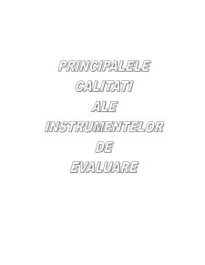 Principalele calități ale instrumentelor de evaluare - Pagina 2