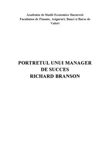 Portretul unui Manager de Succes - Richard Branson - Pagina 1
