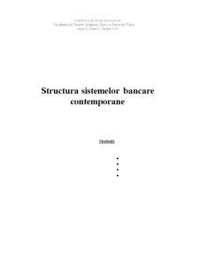 Structura sistemelor bancare contemporane - Pagina 1