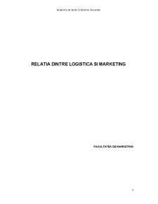 Relația dintre logistică și marketing - Pagina 1