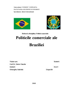 Politicile Comerciale ale Braziliei - Pagina 1