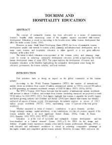 Tourism and Hospitality Education - Pagina 1