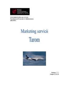 Marketing - Servicii Tarom - Pagina 1
