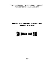 Metodologii manageriale - SC Nova Pan SRL - Pagina 1