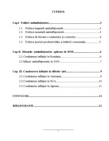 Măsurile antiinflaționiste aplicate de BNR - Pagina 1
