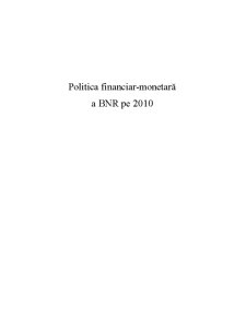 Politica financiar-monetară a BNR - Pagina 1