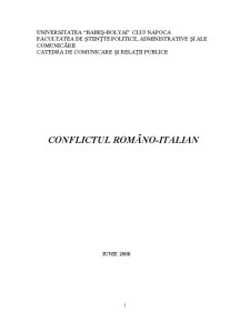 Conflictul româno-italian - Pagina 1