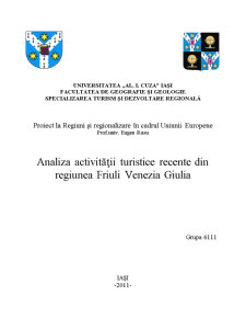Analiza Activității Turistice Recente din Regiunea Friuli Venezia Giulia - Pagina 1