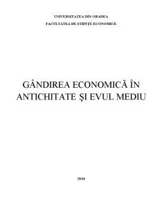 Gândirea Economică în Antichitate și Evul Mediu - Pagina 1