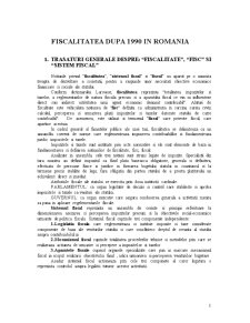 Fiscalitatea după 1990 în România - Pagina 1