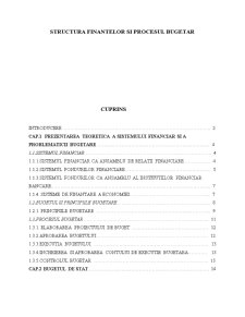 Structura finanțelor și procesul bugetar - Pagina 1