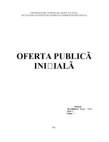 Oferta Publică Inițială - Pagina 1