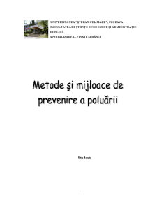 Metode și Mijloace de Prevenire a Poluării - Pagina 1