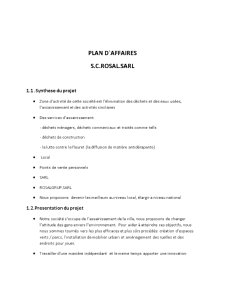 Plan d'Affaires - SC Rosal SARL - Pagina 2