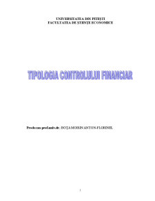 Tipologia Controlului Financiar - Pagina 1