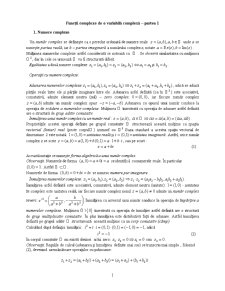 Matematici speciale - funcții complexe - Pagina 1