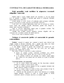 Contractul de garanție reală mobiliară - Pagina 1