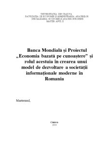 Crearea unui Model de Dezvoltare a Societății Informaționale Moderne în România - Pagina 1