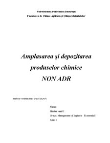 Amplasarea și Depozitarea Produselor Chimice - Non Adr - Pagina 1