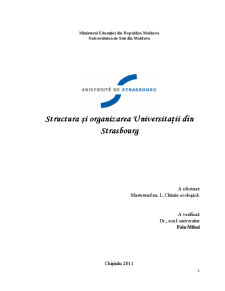 Structura și Organizarea Universitații din Strasbourg - Pagina 1