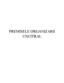 Premisele organizării UNCITRAL - Pagina 1