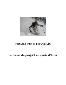 Projet pour francais - le theme du projet - les sports d'hiver - Pagina 1