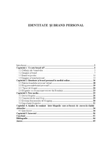 Identitate și Brand Personal - Pagina 1