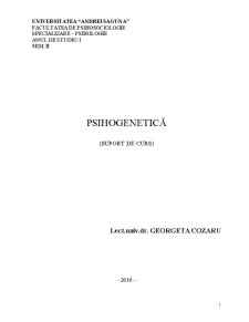 Psihogenetică - Pagina 1