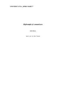 Diplomatie si Comunicare - Pagina 1