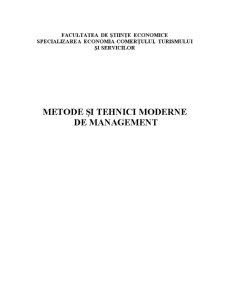 Metode și Tehnici Moderne de Management - Pagina 1