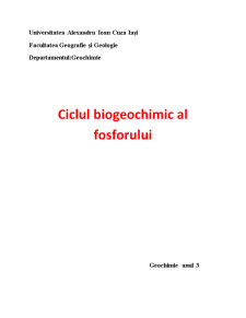 Ciclul Biogeochimic al Fosforului - Pagina 1