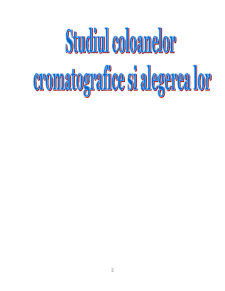 Studiul Coloanelor Cromatografice și Alegerea Lor - Pagina 2