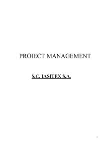Proiect Management la SC Iasitex SA - Pagina 1