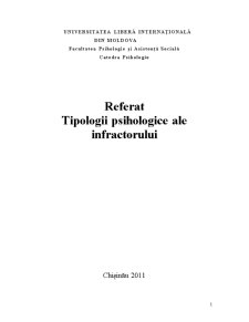 Tipologii Psihologice ale Infractorului - Pagina 1