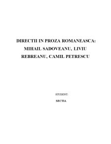 Direcții în proza românească - Pagina 1