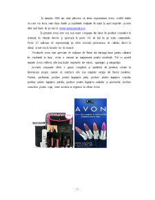 Analiza factorilor care influențează profitul obținut rezultat din activitatea de reprezentant în cadrul firmei Avon Cosmetics România SRL în anul 2006 - Pagina 3