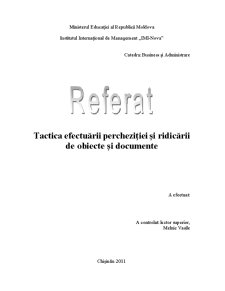 Tactica efectuării percheziției și a ridicării de documente - Pagina 1
