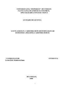 Locul și rolul cardurilor în sistemul bancar românesc. Imaginea cardurilor BCR - Pagina 1