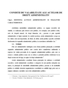 Condiții de valabilitate ale actelor de drept administrativ - Pagina 1