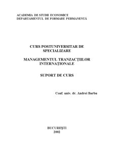 Managementul Tranzacțiilor Internaționale - Pagina 1