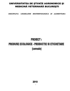 Produse ecologice - producție și etichetare - Pagina 1