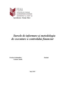 Sursele de Informare și Metodologia de Executare a Controlului Financiar - Pagina 1